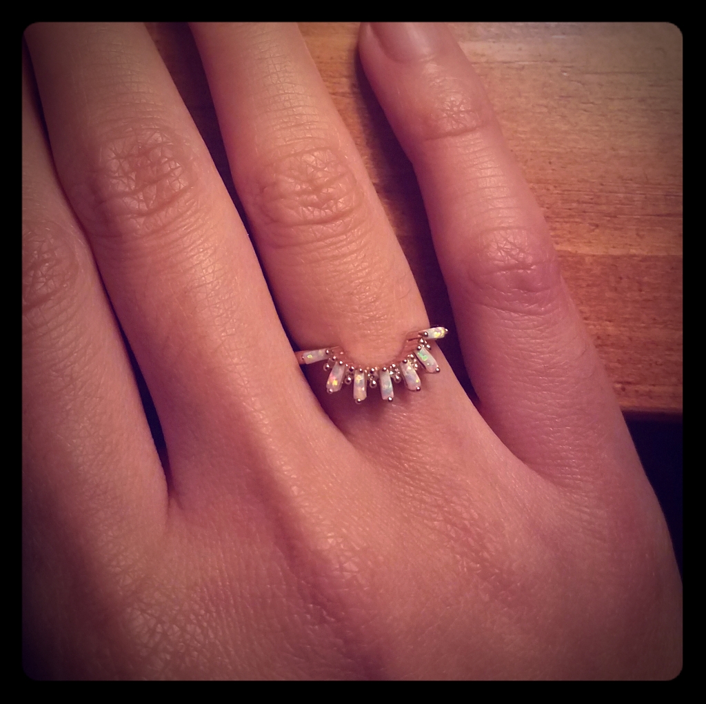 Opal Curved Ring